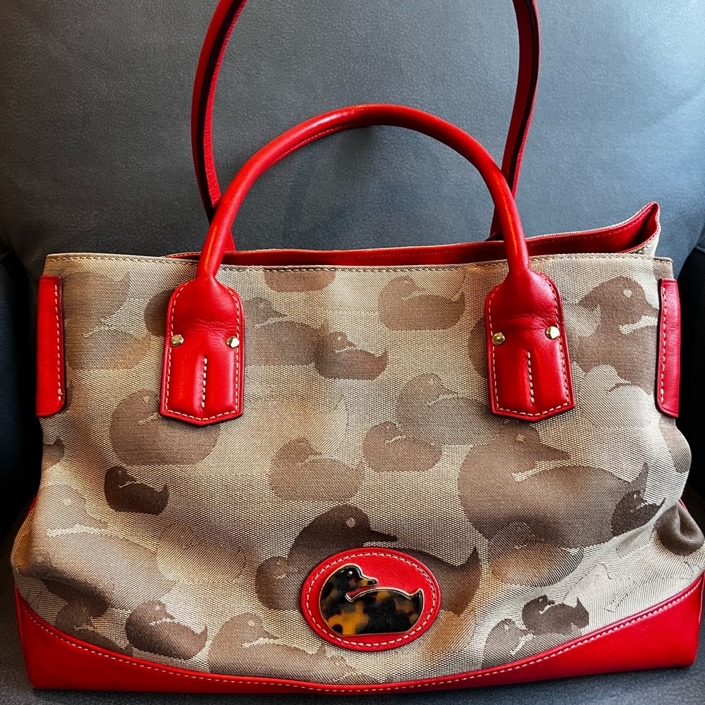 Rooney & Bourke Stylish Red and Brown Women's Tote Bag